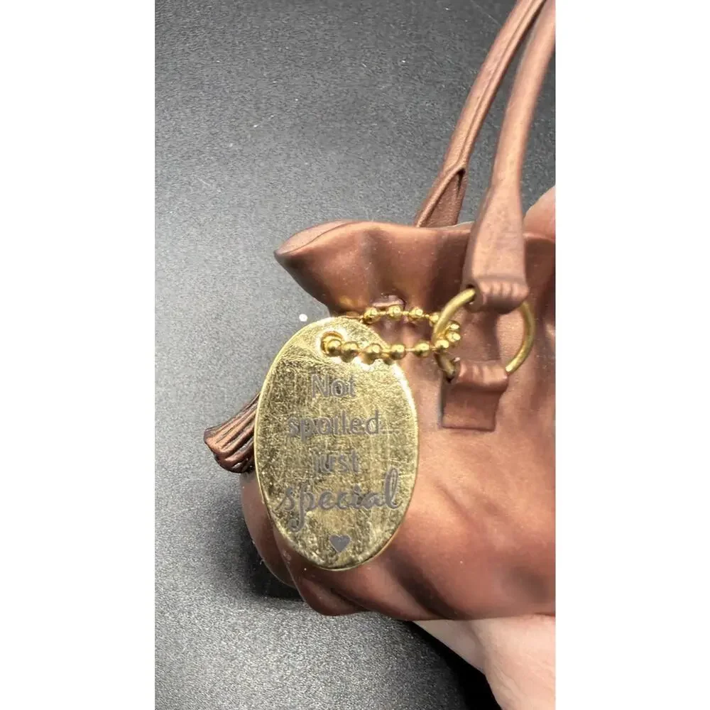 Hallmark Not Spoiled Just Special Gold Purse Christmas Ornament Heavy! Rare LO17